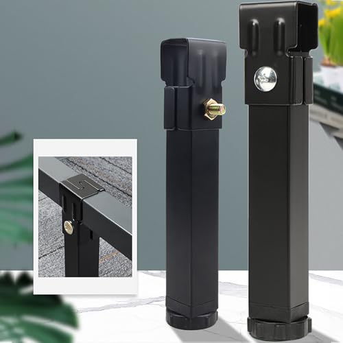 Verstellbare Metall-Bettbeine, 2 Stück, Universal-Möbelfüße, kompatibel mit Lattenrost und Sofas, robuste Unterstützung für Betten und Möbelstabilität von Generisch