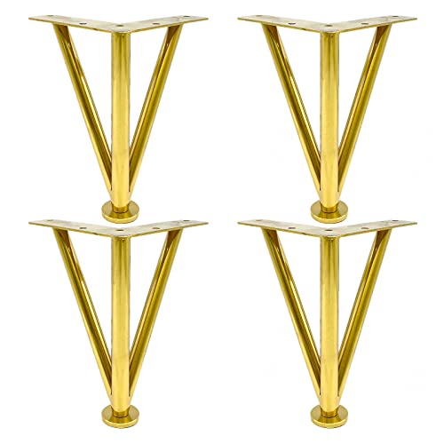 Verstellbare Metall-Möbelbeine, Set mit 4 Stück, modernes DIY-Sofa, Bett, Schrank, Couchtisch, wasserdicht, rostfreier Ersatz in Schwarz/Gold/Silber, 35 cm Höhe Verstellbare Metall-Möbelbeine, Set mit 4 Stück, modernes DIY-Sofa, Bett, Schrank, Couchtisch, wasserdicht, rostfreier Ersatz in Schwarz/Gold/Silber, 35 cm Höhe von Generisch