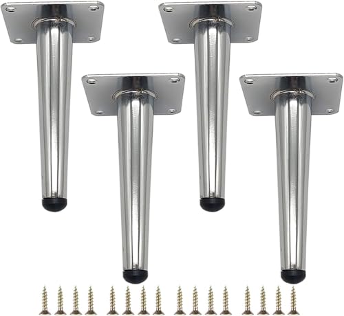 Verstellbare Metall-Möbelbeine, stabile konische Unterstützung für Schreibtisch, Sofa, Schrank, Tisch, Bettschränke, verbessert Stabilität und Erhöhung von Generisch