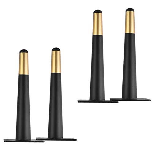 Verstellbare Metall-Möbelbeine – 4 Stück Kegel-Tischfüße für DIY-Sofa-Schränke und Couchtische – 10–72 cm Höhe (55,1 cm Schwarz & Gold) – und stilvolle Ersatzbeine von Generisch