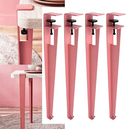 Verstellbare Metall-Tischbeine, F-förmiges Klemm-Design für Esszimmer oder Schreibtisch, kein Stanzen erforderlich, mit Bodenschonern, 2 Stück Verstellbare Metall-Tischbeine, F-förmiges Klemm-Design für Esszimmer oder Schreibtisch, kein Stanzen erforderlich, mit Bodenschonern, 2 Stück von Generisch