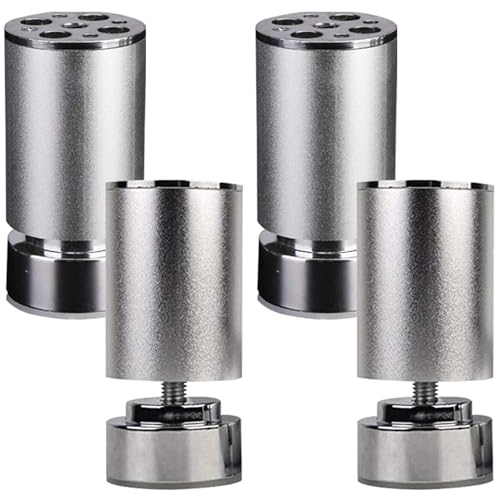 Verstellbare Möbelbeine, Aluminiumlegierung, runde Füße, eloxierte Oberfläche, ideal für Tische, Sofas, Schränke, 4 Stück Verstellbare Möbelbeine, Aluminiumlegierung, runde Füße, eloxierte Oberfläche, ideal für Tische, Sofas, Schränke, 4 Stück von Generisch