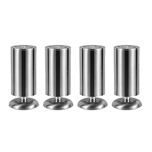 Verstellbare Schrankbeine aus Aluminiumlegierung, Metall-Möbelfüße für Sofa, Schreibtisch, Bett, 4 Stück (35 cm) Ersatzerhöhungen für verbesserte Stabilität und Höhe von Generisch