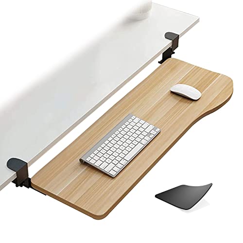 Verstellbare Schreibtischverlängerung & höhenverstellbare Tastaturplattform unter dem Schreibtisch – 52/65/75 cm Tastaturschublade mit Mauspad, B-Walnuss, 65 x 25 cm Verstellbare Schreibtischverlängerung & höhenverstellbare Tastaturplattform unter dem Schreibtisch – 52/65/75 cm Tastaturschublade mit Mauspad, B-Walnuss, 65 x 25 cm von Generisch