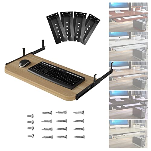 Verstellbare Tastaturablage aus Holz unter dem Schreibtisch, 54/60/70 x 27 cm – ergonomische Schiebe-Tastaturplattform und Armlehne, platzsparendes Design, einfache Installation, glatte Gleitschienen Verstellbare Tastaturablage aus Holz unter dem Schreibtisch, 54/60/70 x 27 cm – ergonomische Schiebe-Tastaturplattform und Armlehne, platzsparendes Design, einfache Installation, glatte Gleitschienen von Generisch