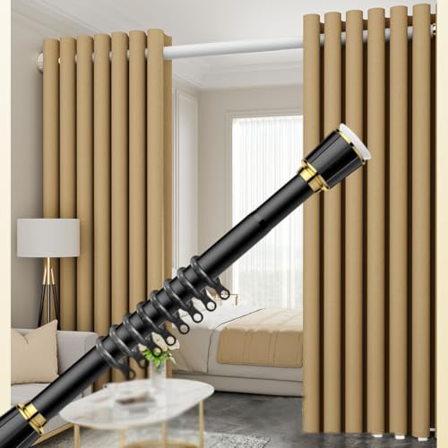 Verstellbare Teleskop-Duschvorhangstange, kein Bohren erforderlich, erweiterbar für einfache Installation, ideal für Badezimmer und Terrasse von Generisch