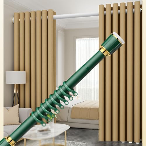 Verstellbare Teleskop-Duschvorhangstange, kein Bohren erforderlich, erweiterbar für einfache Installation, ideal für Badezimmer und Terrasse von Generisch
