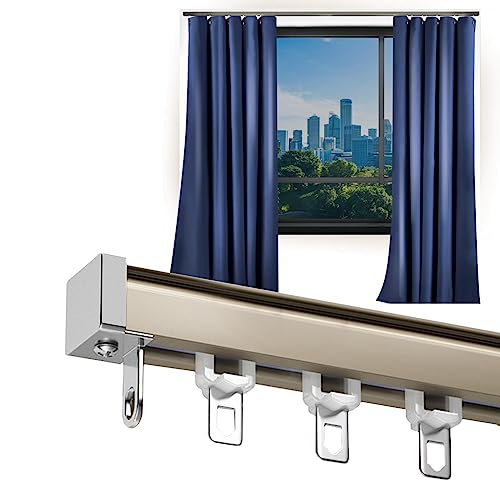 Verstellbare Teleskop-Duschvorhangstange, robust und einfach zu installieren, Schiebevorhang-Set für Fenster, Raumteiler, IDE-Schienenlösung von Generisch