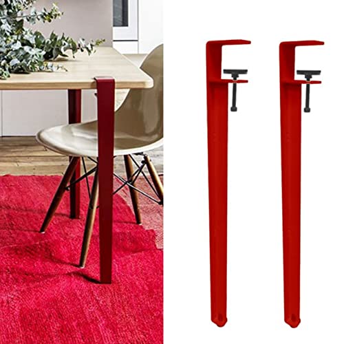Verstellbare Tischbeine in F-Form zum Anklemmen für Arbeitsplatten, Couchtische und Bartische, kein Stanzdesign erforderlich von Generisch