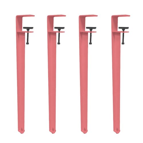 Verstellbare Tischbeine mit Klemme, F-förmig, Pink, 4 Stück, einfache Passform, kein Bohren, 40 cm Höhe, für DIY-Möbelprojekte Verstellbare Tischbeine mit Klemme, F-förmig, Pink, 4 Stück, einfache Passform, kein Bohren, 40 cm Höhe, für DIY-Möbelprojekte von Generisch