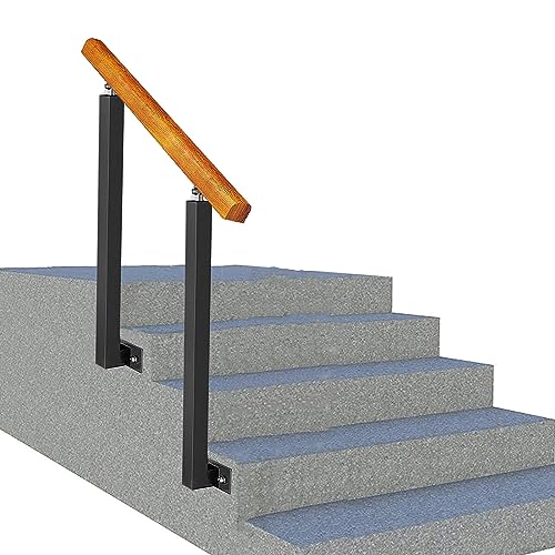 Verstellbarer Außenhandlauf Schmiedeeisen Treppengeländer für Beton oder Holzstufen Langlebiger Sicherheitsschutz für Treppen Modernes Design Einfache Installation Verstellbarer Außenhandlauf Schmiedeeisen Treppengeländer für Beton oder Holzstufen Langlebiger Sicherheitsschutz für Treppen Modernes Design Einfache Installation von Generisch