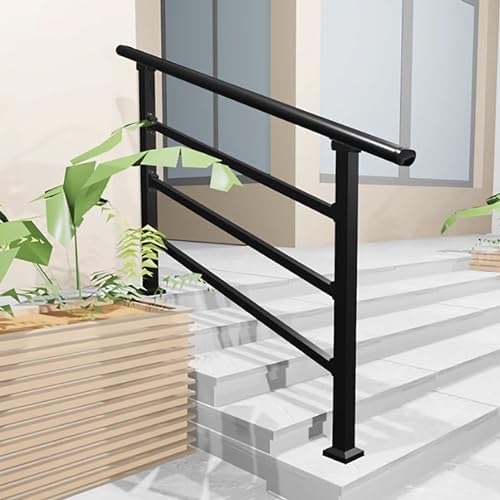 Verstellbarer Außentreppen-Handlauf, verzinkter Stahl, wetterfest & mit Montageset für Veranda Verstellbarer Außentreppen-Handlauf, verzinkter Stahl, wetterfest & mit Montageset für Veranda von Generisch