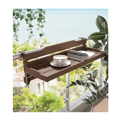 Verstellbarer Balkon-Klapptisch für Geländer - Platzsparender Terrassen-Bartisch Einfache Montage Garten Deck Tisch 59,9 cm Hängender Geländertisch für den Außenbereich Verstellbarer Balkon-Klapptisch für Geländer - Platzsparender Terrassen-Bartisch Einfache Montage Garten Deck Tisch 59,9 cm Hängender Geländertisch für den Außenbereich von Generisch