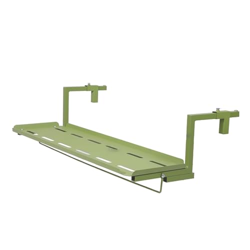 Verstellbarer Balkontisch – faltbarer Geländer-Schreibtisch für Terrasse und kleine Außenbereiche, perfekt für kleine Räume (Grün, 120 cm) von Generisch