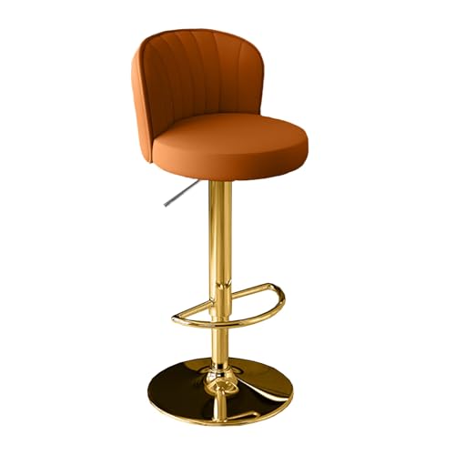 Verstellbarer Barhocker aus Leder mit Rückenlehne und Fußstütze für Kücheninsel oder Kneipe Verstellbarer Barhocker aus Leder mit Rückenlehne und Fußstütze für Kücheninsel oder Kneipe von Generisch