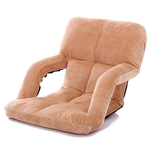 Verstellbarer Boden-Gaming-Stuhl mit Armlehnen, 5-stufiges Liegesofa, abnehmbare und waschbare Kissen für Meditation, Lesen und Erkerfenster-Entspannung von Generisch