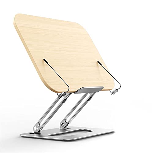 Verstellbarer Buchständer aus Metall – leichte und stabile Halterung mit Büroklammern zum Lesen, Schreiben, Laptops, iPads, Kochbücher und Tablets – perfekt für Zuhause und Büro von Generisch