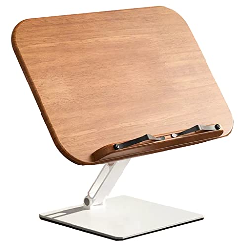 Verstellbarer Buchständer aus Metall mit Büroklammern, 180° drehbarer Kochbuchhalter zum Lesen, Schreiben, Laptop und Tablet, ergonomisches höhenverstellbares Design (Farbe: M) von Generisch