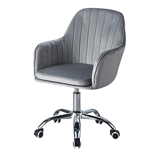 Verstellbarer Bürostuhl aus Samt – ergonomischer 360°-Drehstuhl für Computertisch, perfekt für Schlafzimmer, Arbeitszimmer und Ankleidezimmer von Generisch