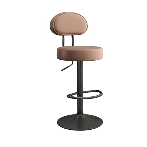 Verstellbarer Drehsattelhocker mit Rückenlehne und Fußring, ergonomisches Design für bequemes Sitzen in Salons und Häusern von Generisch