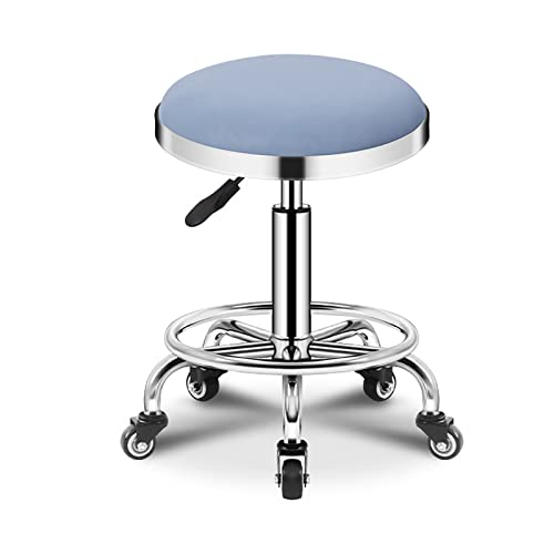 Verstellbarer Drehstuhl mit Fußstütze – ergonomischer Kunstlederstuhl für Büro, Salon, Spa, Beauty-Schreibtisch, kompaktes Design von Generisch
