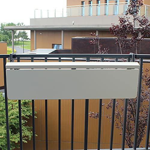 Verstellbarer Klapptisch - Mehrzweck-Balkon-Bartisch für Geländer - Tragbarer Beistelltisch für Terrasse, Garten & Hinterhof - Höhenverstellbare Outdoor-Möbel Verstellbarer Klapptisch - Mehrzweck-Balkon-Bartisch für Geländer - Tragbarer Beistelltisch für Terrasse, Garten & Hinterhof - Höhenverstellbare Outdoor-Möbel von Generisch