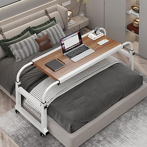 Verstellbarer Laptop-Trolley, Stehtisch, idealer Computertisch für Schlafzimmer, Schreibtisch über dem Bett, mit Rollen für Zuhause, Krankenhaus und Wohnzimmer von Generisch