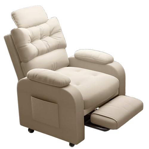 Verstellbarer Lazy Boy Relaxsessel mit drehbarer Fußstütze, 360° drehbar, doppelt gepolsterte Rückenlehne für ultimativen Komfort, perfekt für Schlafzimmer und Wohnzimmer (Schwarz) von Generisch