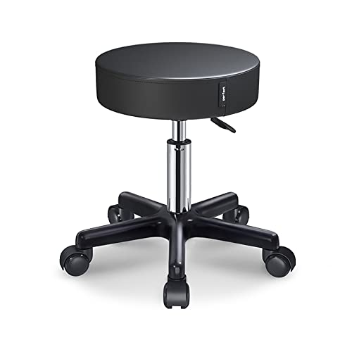 Verstellbarer Rollhocker – Drehstuhl mit weicher Polsterung & 5 Rollen für Spa, Salon, Medizin, Tätowierung Verstellbarer Rollhocker – Drehstuhl mit weicher Polsterung & 5 Rollen für Spa, Salon, Medizin, Tätowierung von Generisch