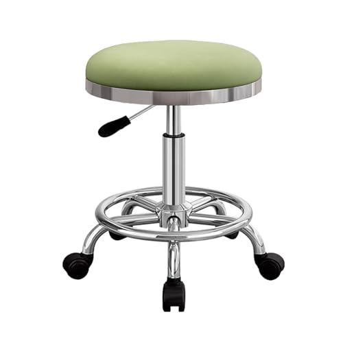 Verstellbarer Rollhocker für Garage und Salon, 360° drehbar mit Rollen, Höhe 45-56 cm, ideal für Haarstylisten und Ästhetiker von Generisch