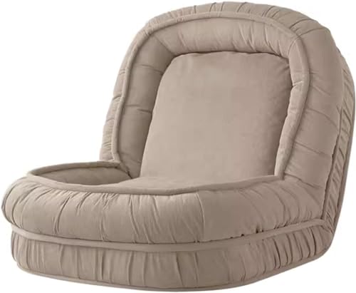 Verstellbarer Rückenstütze Bodenstuhl mit 14 Winkeln Premium Cord Loungesessel für Schlafzimmer Lazy Sofa mit waschbarem Bezug Gelb/Grün von Generisch