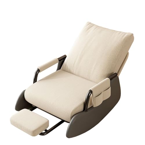 Verstellbarer Schaukelstuhl, ergonomischer Massivholz-Nap-Liegestuhl mit integrierter Beinstütze, hohe Tragfähigkeit Verstellbarer Schaukelstuhl, ergonomischer Massivholz-Nap-Liegestuhl mit integrierter Beinstütze, hohe Tragfähigkeit von Generisch