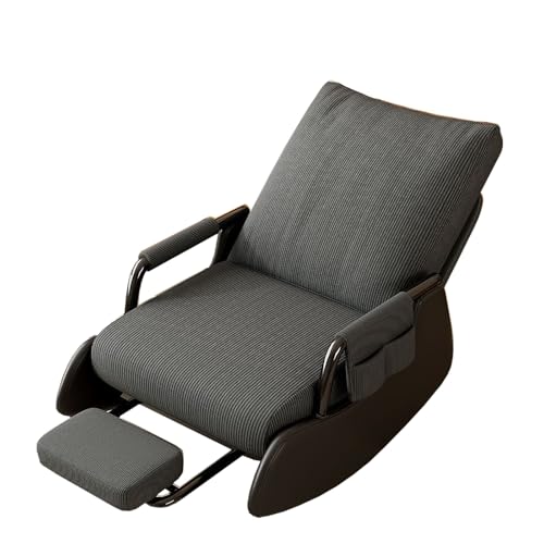 Verstellbarer Schaukelstuhl, ergonomischer Massivholz-Nap-Liegestuhl mit integrierter Beinstütze, hohe Tragfähigkeit Verstellbarer Schaukelstuhl, ergonomischer Massivholz-Nap-Liegestuhl mit integrierter Beinstütze, hohe Tragfähigkeit von Generisch
