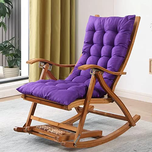 Verstellbarer Schaukelstuhl aus Holz mit Fußstütze, gepolstert, bequemer Loungesessel für Balkon oder Terrasse, violett, perfekt für Entspannung und Außenbereich Verstellbarer Schaukelstuhl aus Holz mit Fußstütze, gepolstert, bequemer Loungesessel für Balkon oder Terrasse, violett, perfekt für Entspannung und Außenbereich von Generisch