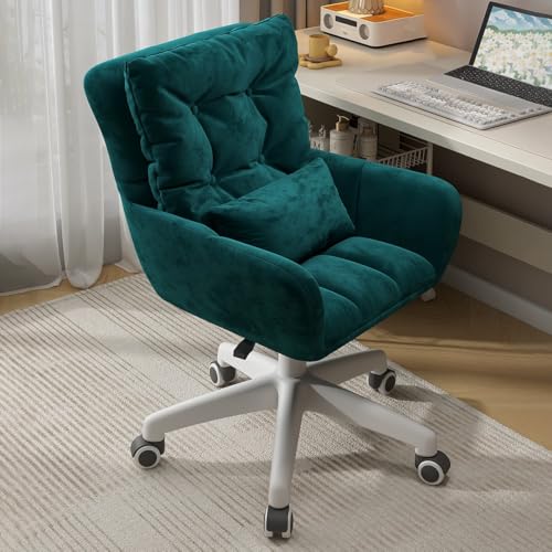 Verstellbarer Schreibtischstuhl mit mittlerer Rückenlehne und weichen Armlehnen – Rollstuhl für kleine Räume, drehbarer Schmink- und Gaming-Stuhl, bequeme Sitzgelegenheit für Zuhause und Büro Verstellbarer Schreibtischstuhl mit mittlerer Rückenlehne und weichen Armlehnen – Rollstuhl für kleine Räume, drehbarer Schmink- und Gaming-Stuhl, bequeme Sitzgelegenheit für Zuhause und Büro von Generisch