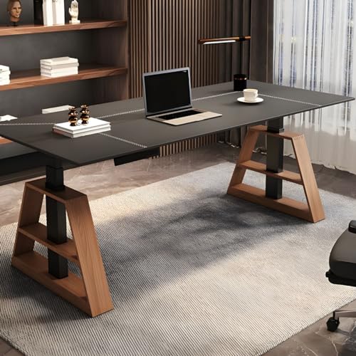 Verstellbarer Stehpult, elektrischer Hubtisch, Massivholz, Computer-Werkbank für Arbeitszimmer, Büro Verstellbarer Stehpult, elektrischer Hubtisch, Massivholz, Computer-Werkbank für Arbeitszimmer, Büro von Generisch