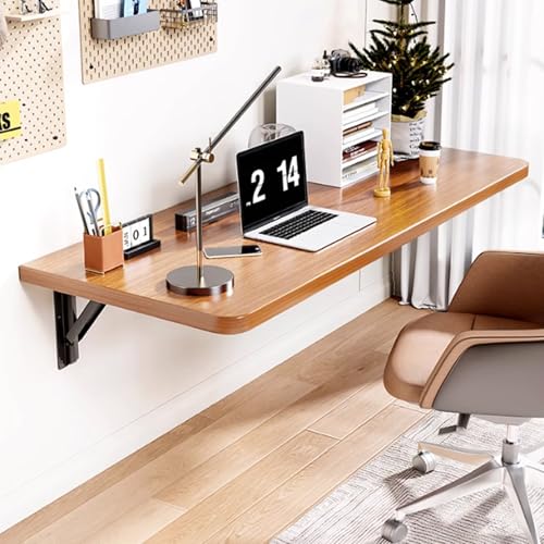 Verstellbarer Wand-Klapptisch – Platzsparender Schreibtisch aus Holz für Küche, Esszimmer oder Büro – Mehrzweck-Schreibtisch mit Bock-Design von Generisch