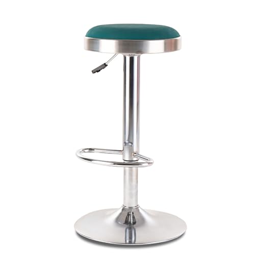 Verstellbarer drehbarer Barhocker, Kunstleder, um 360 ° drehbar, Thekenhöhe, Hocker, armloser Metallrahmen, Stuhl für Küche, Esszimmer, Wohnzimmer von Generisch