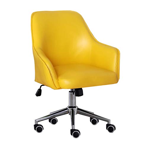 Verstellbarer ergonomischer Bürostuhl mit mittlerer Rückenlehne – Lendenwirbelstütze und Armlehnen – Drehstuhl aus PU-Leder Verstellbarer ergonomischer Bürostuhl mit mittlerer Rückenlehne – Lendenwirbelstütze und Armlehnen – Drehstuhl aus PU-Leder von Generisch