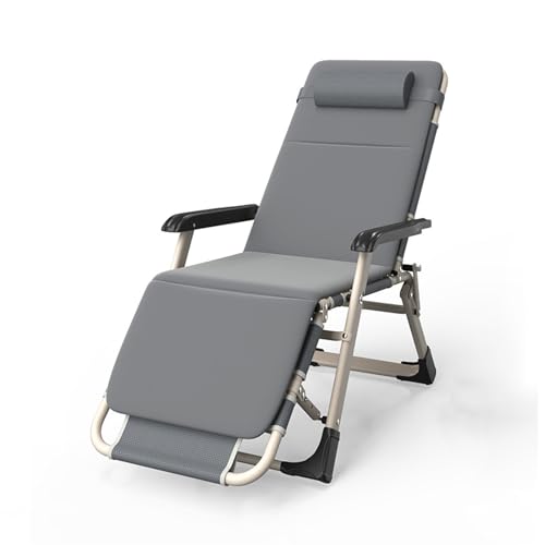 Verstellbarer faltbarer Liegestuhl, Strandliege, tragbar, Outdoor-Camp-Chaiselongue für Deck, Terrasse oder Hof von Generisch