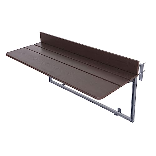 Verstellbarer klappbarer Balkon-Bartisch für Geländer, Mehrzweck-Hängetisch, Terrassentisch, für den Innen- und Außenbereich, kompaktes platzsparendes Design von Generisch
