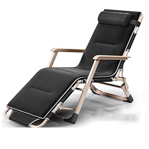 Verstellbarer klappbarer Loungesessel – Tragbarer Gartenliege für Terrasse, Pool und Strand mit Kissen – Zero Gravity Design unterstützt 200 kg, ideal für Balkon und Entspannung von Generisch