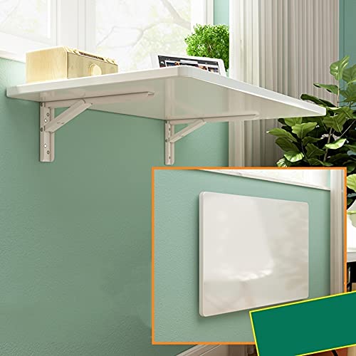 Verstellbarer klappbarer Wandtisch – Schwerlast-Mehrzweck-Frühstücksbar & Werkbankregal, zusammenklappbar für Küche/Balkon, platzsparendes Design, weißes Finish von Generisch