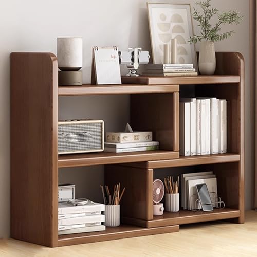 Verstellbares, einziehbares Schreibtisch-Bücherregal – Eckregal aus verdicktem Holz, 90° drehbar, für Home Office & Wohnheim, Braun, 30 x 17 x 56 cm Verstellbares, einziehbares Schreibtisch-Bücherregal – Eckregal aus verdicktem Holz, 90° drehbar, für Home Office & Wohnheim, Braun, 30 x 17 x 56 cm von Generisch