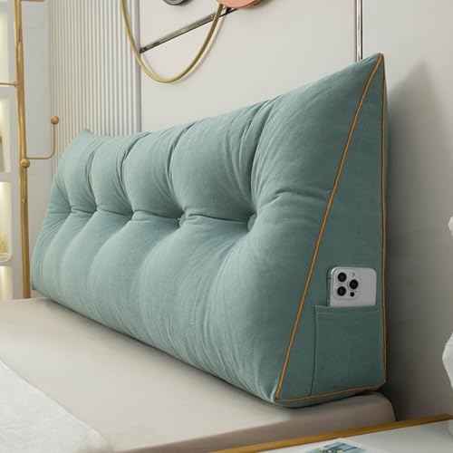 Verstellbares Bettkeilkissen zum Lesen, 50 cm hohe Rücken- und Lendenwirbelstützkissen, bequemes Kopfteilkissen zum Sitzen im Bett oder auf der Couch, ideal zum Lesen und Entspannen von Büchern (Cyan Verstellbares Bettkeilkissen zum Lesen, 50 cm hohe Rücken- und Lendenwirbelstützkissen, bequemes Kopfteilkissen zum Sitzen im Bett oder auf der Couch, ideal zum Lesen und Entspannen von Büchern (Cyan von Generisch