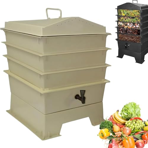 Verstellbares Gartenkompostbehälter-Set mit mehreren Tabletts, verbesserte Belüftung für effizientes Recycling, ideal für Garten, Garten und Balkon Verstellbares Gartenkompostbehälter-Set mit mehreren Tabletts, verbesserte Belüftung für effizientes Recycling, ideal für Garten, Garten und Balkon von Generisch