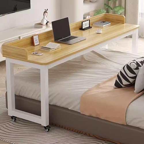 Verstellbares Laptop-Bett-Tablett, Rolltisch, großer Arbeitsplatz mit Tastatur, Eckschreibtisch, tragbarer mobiler Schreibtisch mit Rädern für Home Office und Gaming Verstellbares Laptop-Bett-Tablett, Rolltisch, großer Arbeitsplatz mit Tastatur, Eckschreibtisch, tragbarer mobiler Schreibtisch mit Rädern für Home Office und Gaming von Generisch