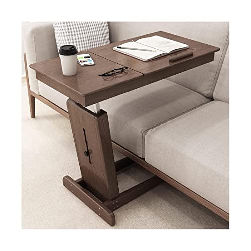 Verstellbares Laptop-Tablett aus Massivholz – beweglicher, faltbarer Couchtisch, ergonomischer Nachttisch mit starker Tragfähigkeit, Mehrzweck-Liftregal für Zuhause & Büro von Generisch