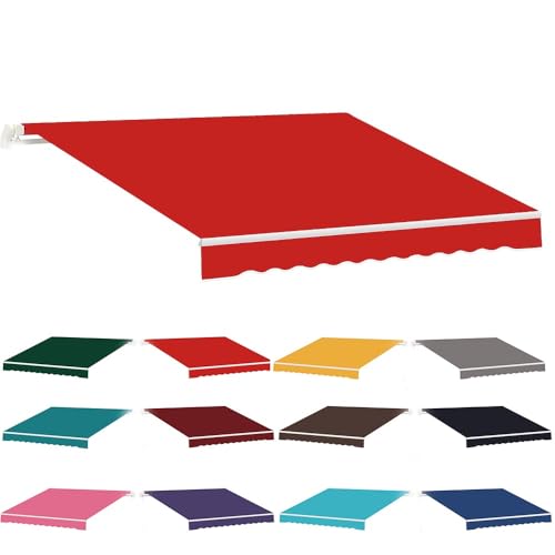 Verstellbares Outdoor Baldachin Stoff - Rot Markise Ersatz Leinwand UV-Schutz Schattentuch für Terrasse Pergola und Balkon - Markisenbespannung Material Verstellbares Outdoor Baldachin Stoff - Rot Markise Ersatz Leinwand UV-Schutz Schattentuch für Terrasse Pergola und Balkon - Markisenbespannung Material von Generisch
