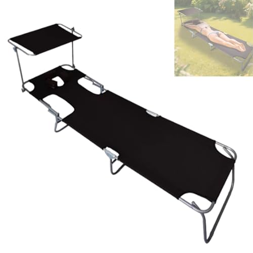 Verstellbares Outdoor-Bett mit Gesichts- und Armlöchern, tragbare Sonnenliege für Terrasse, Pool, Camping, Entspannung von Generisch